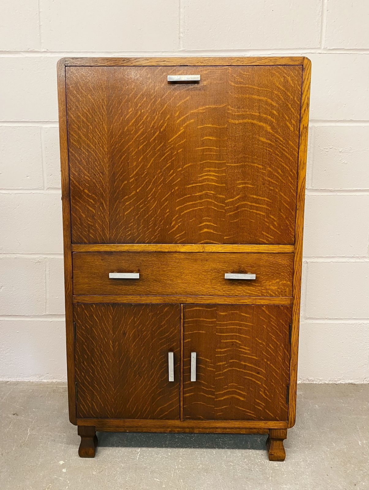 Art Deco Oak Bureau, Early 20th Century photo furniture