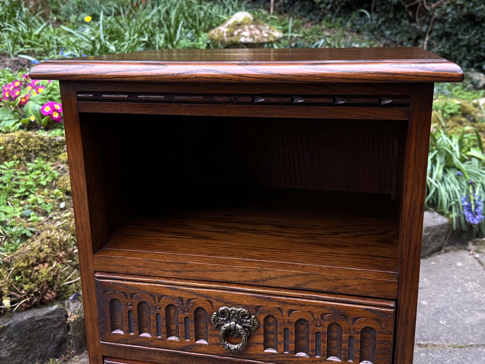 photo for sale A Matching Pair Of Wood Brothers Old Charm Light Oak Bedside Cabinets / Tables / Nightstands