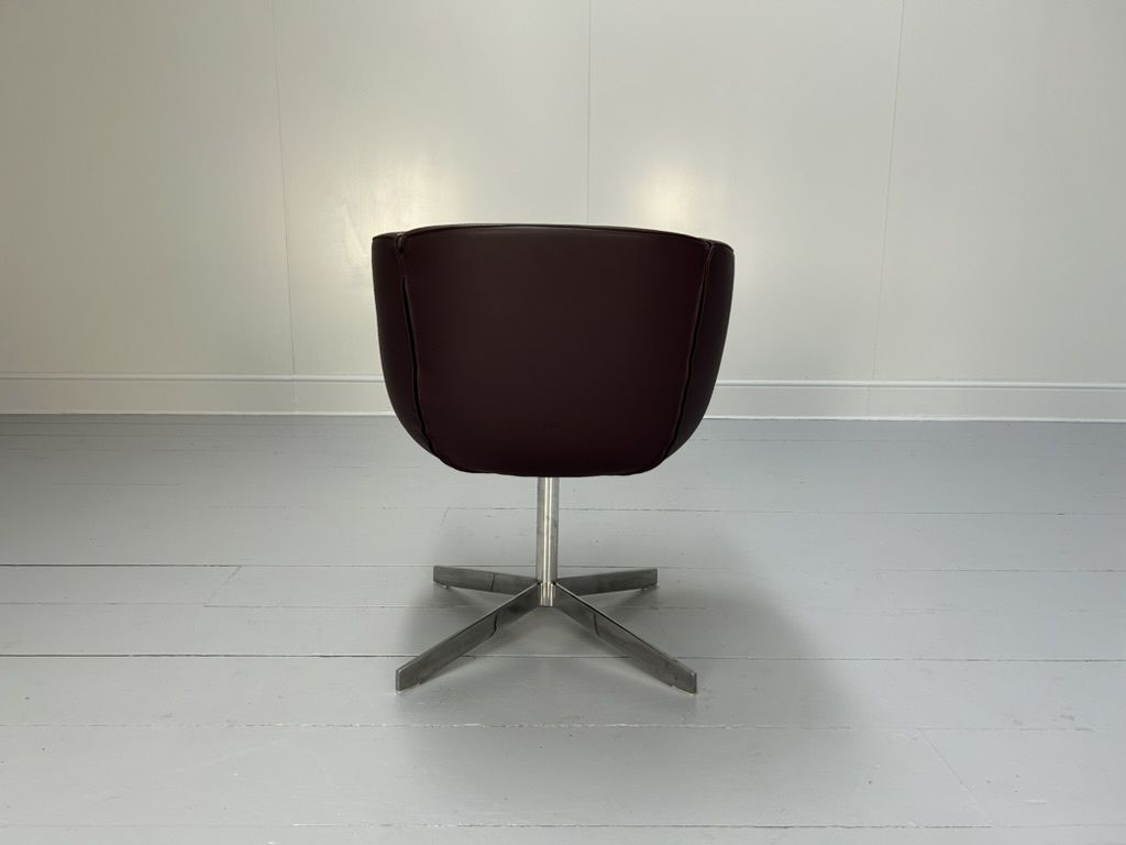 B&B Italia “Tulip Sixty” Armchair – In Aubergine Purple “Gamma” Leather photo furniture