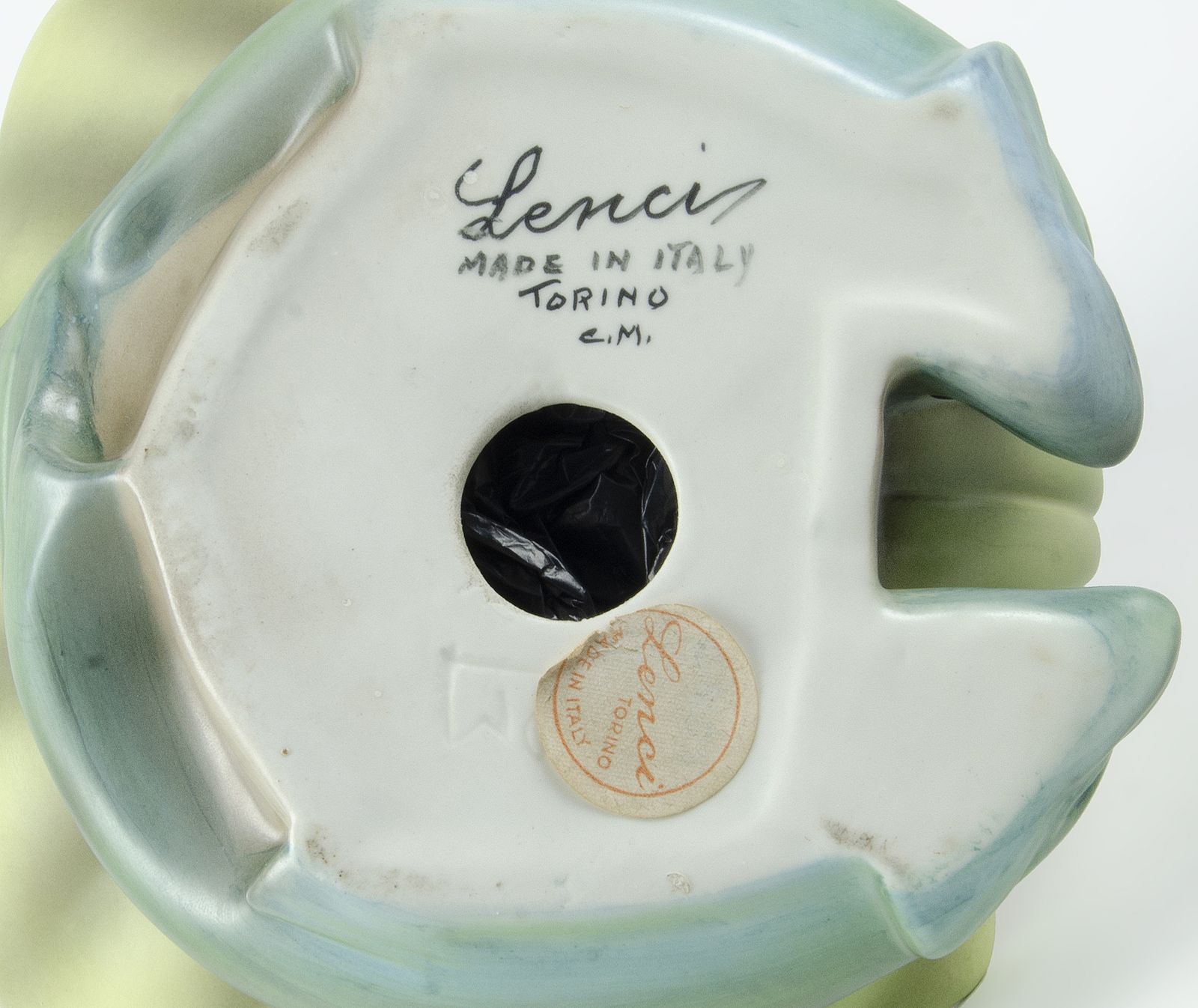 1930s Torino Glazed Porcelain Sculpture Of Seated Venus On Shell Over Dolphins, Manufactured By Lenci, Italy photo furniture