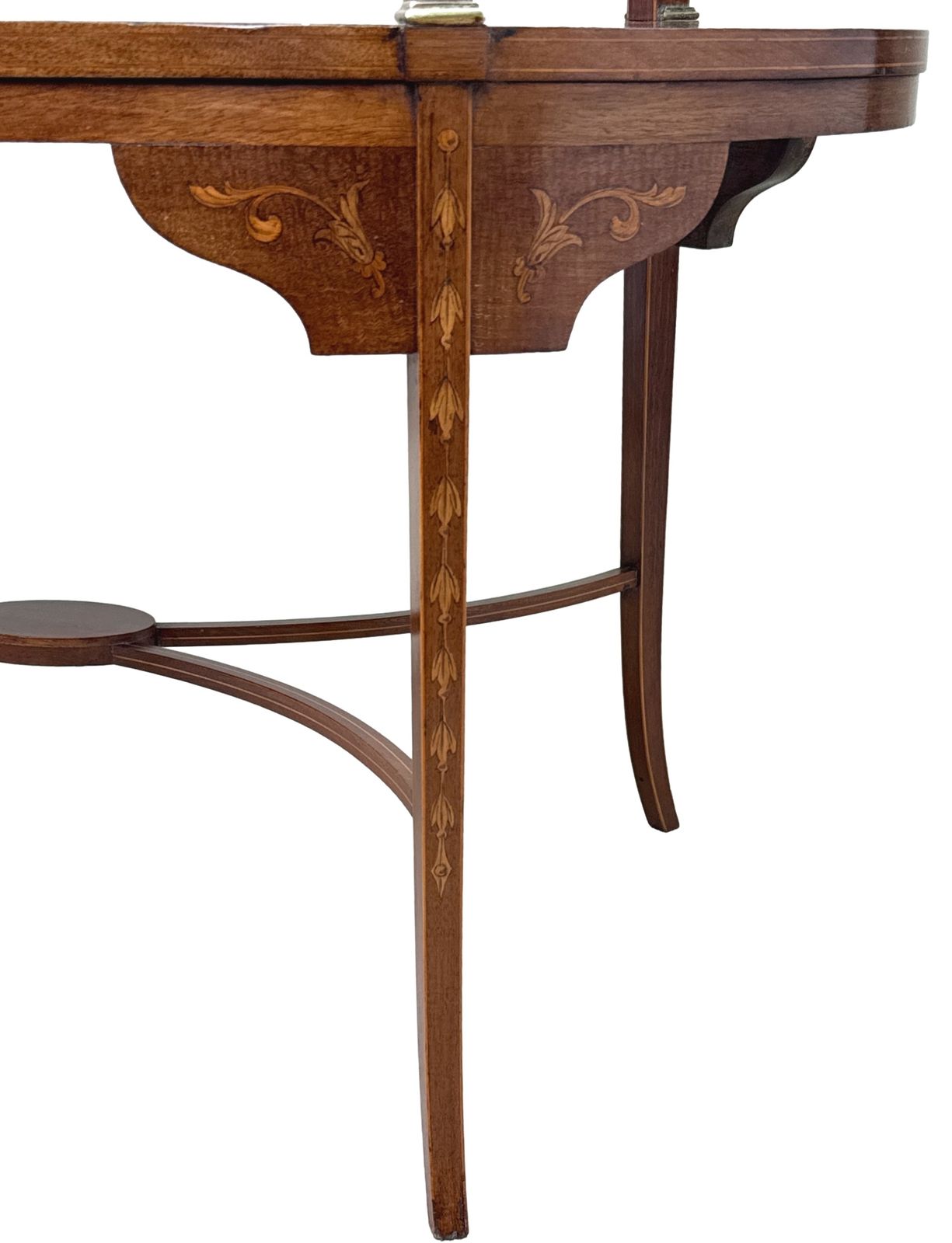 photo for sale Fine 19th Century Mahogany & Satinwood Two Tier Table (England, Circa 1890)