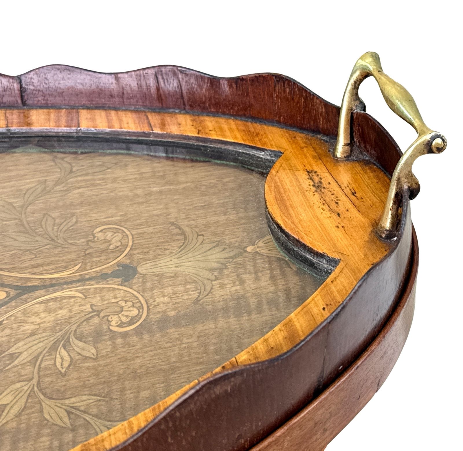 3295.0 Fine 19th Century Mahogany & Satinwood Two Tier Table (England, Circa 1890) photo
