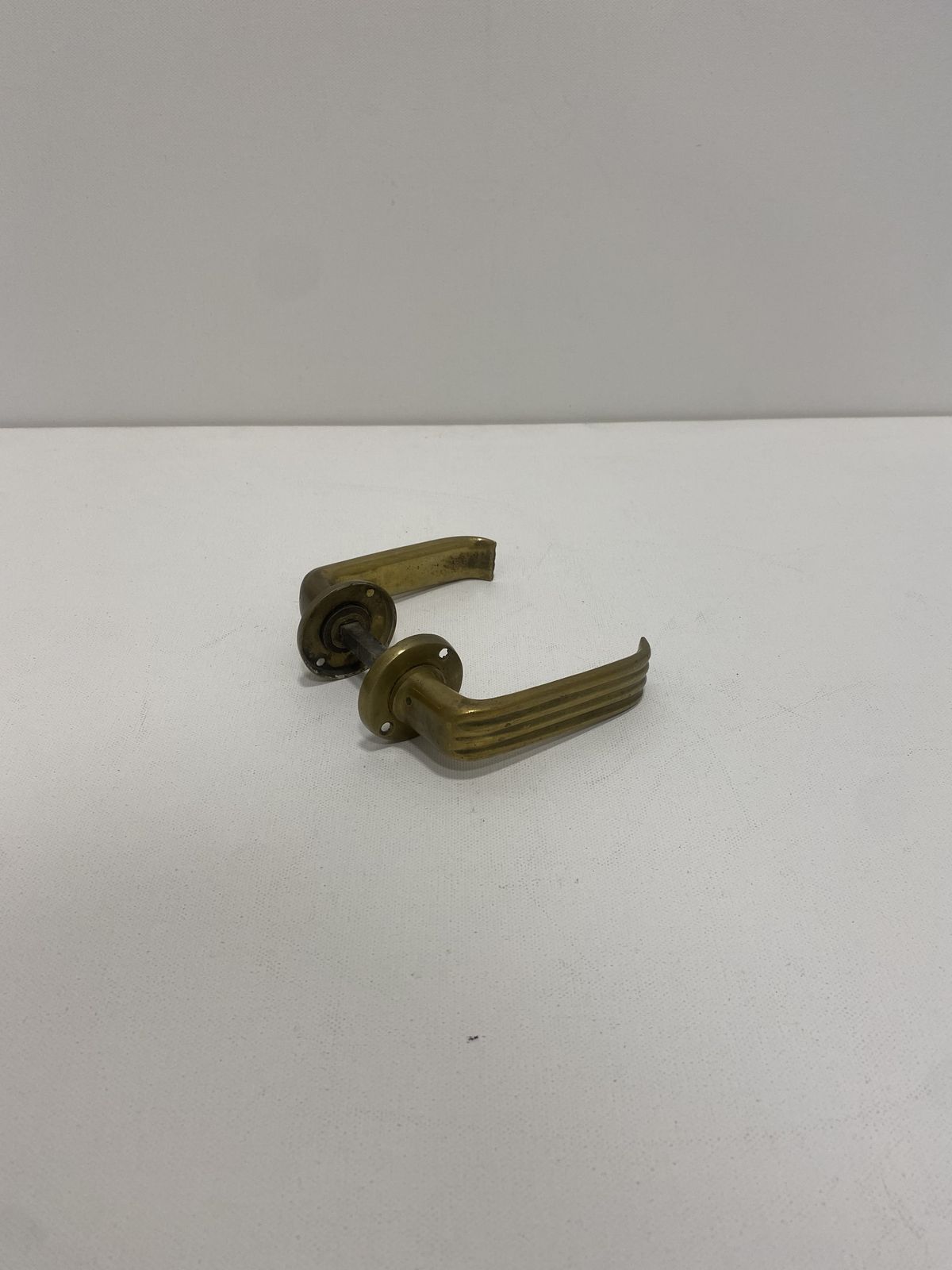 Gio Ponti Brass Door Handle Art Deco 1930s Italian Midcentury Architecture 1940s photo for sale