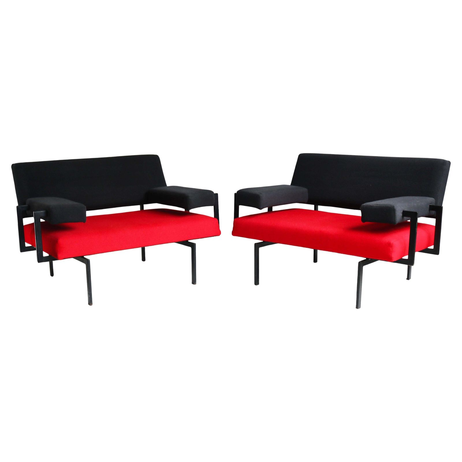 Paar U+N Serie Lounge Chairs Van Cees Braakman Voor Pastoe – Japanse Serie