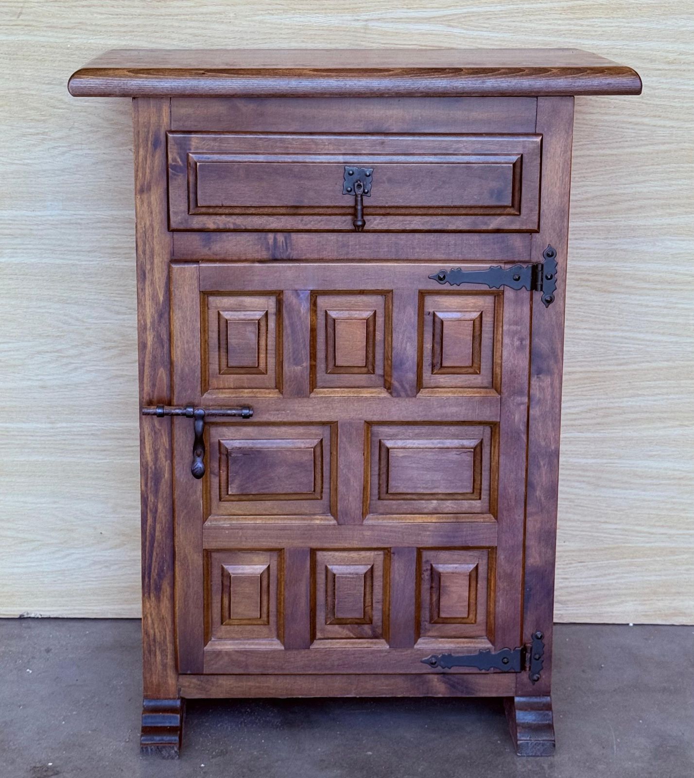 20th Spanish Nightstands With Drawer & Door, 1920, Set Of 2 photo furniture