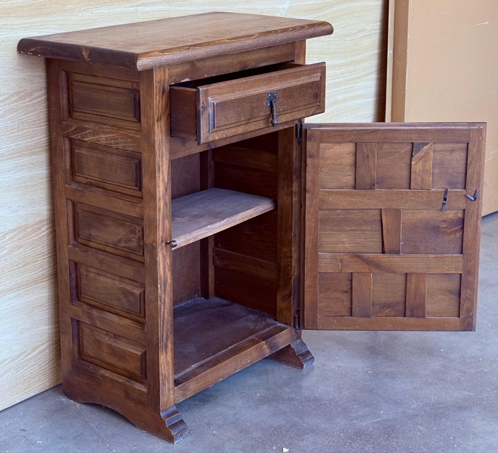 20th Spanish Nightstands With Drawer & Door, 1920, Set Of 2 photo buy
