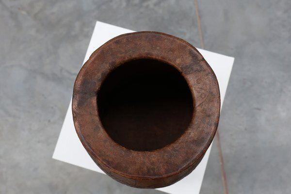 photo for sale Rustic Wabi Sabi Style Vase In Wood, France, 1800s