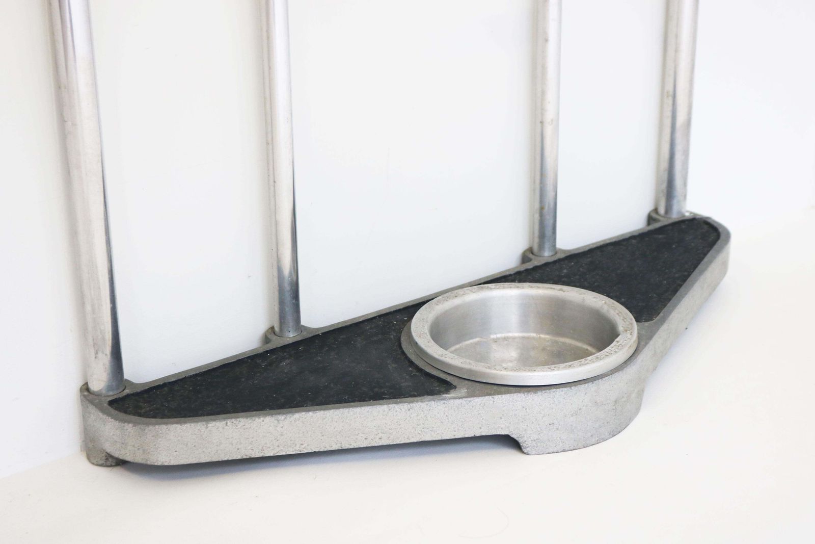 Art Deco Polished Aluminum Hall Tree Umbrella Stand Coat Rack Bauhaus photo 3391.0
