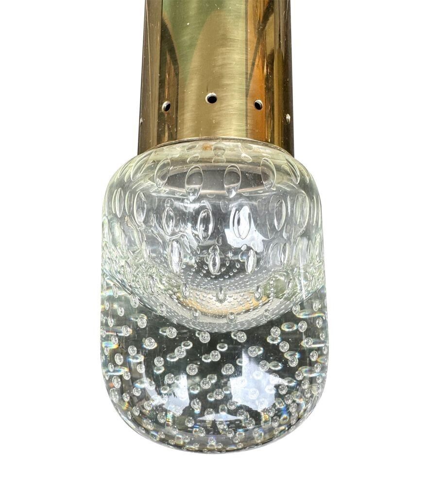 Lighting A Rare Pair Of 1950s Murano Glass And Brass Pendant Light By Gino Sarfatti And Archimede Seguso photo