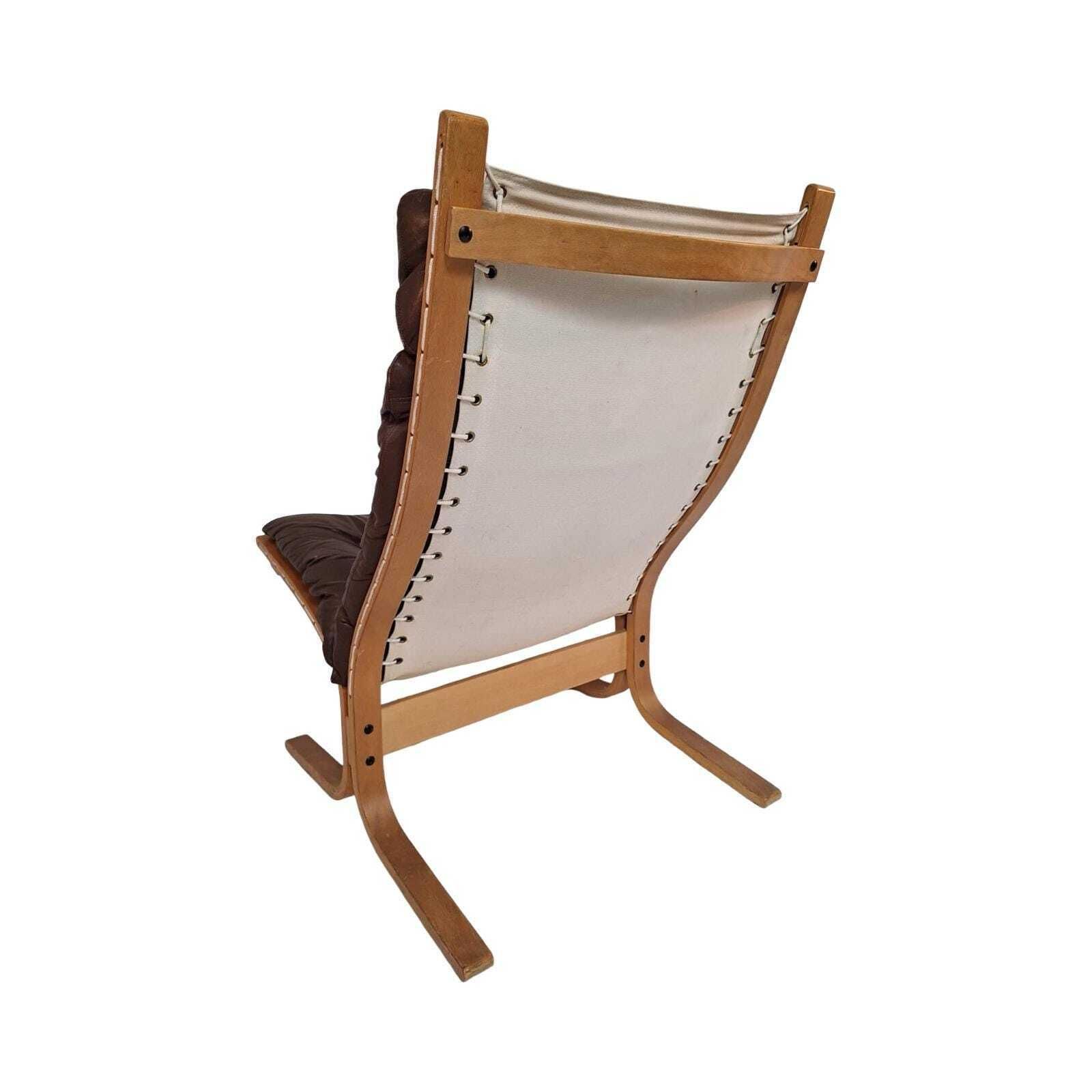 Ingmar Reling For Westnofa   Siesta Chair   Bentwood Sling Chair   Brown Leather photo 801.0