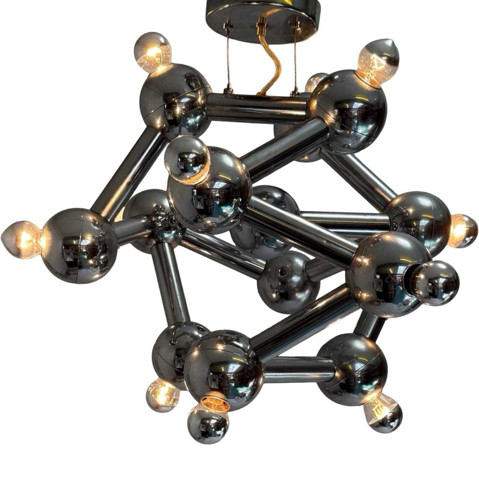 Paul De Haan For Jolina Lighting   Chromed Pendant   Model Name: Kolja's Favorite   Dutch Design   Sputnik Or Atom Shaped Design