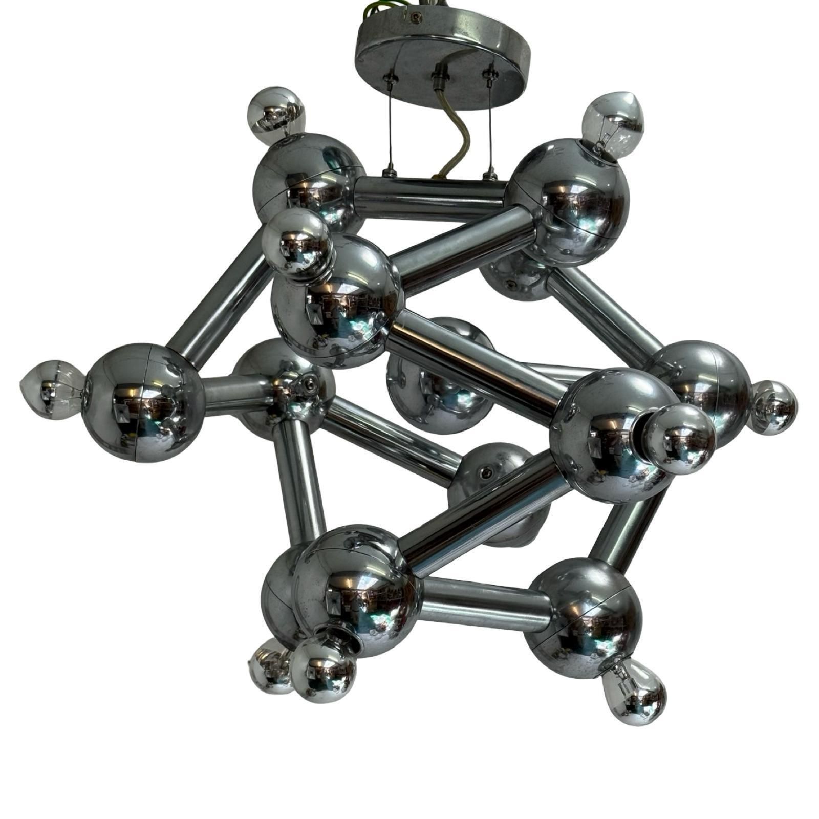 Paul De Haan For Jolina Lighting   Chromed Pendant   Model Name: Kolja's Favorite   Dutch Design   Sputnik Or Atom Shaped Design photo furniture