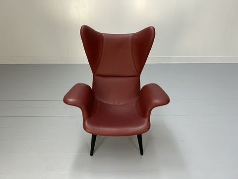 Moroso With Diesel “Longwave” Armchair – In Oxblood “Cat Z” Leather photo vinterior