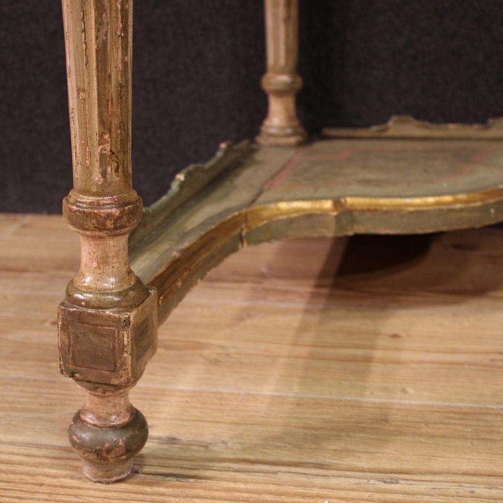 20th Century Italian Lacquered Corner Cabinet In Louis XVI Style photo Furniture