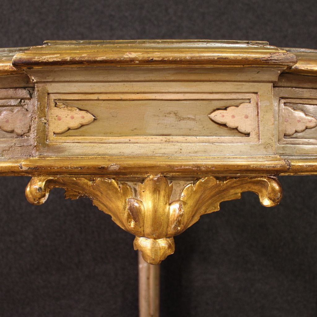 Furniture 20th Century Italian Lacquered Corner Cabinet In Louis XVI Style photo