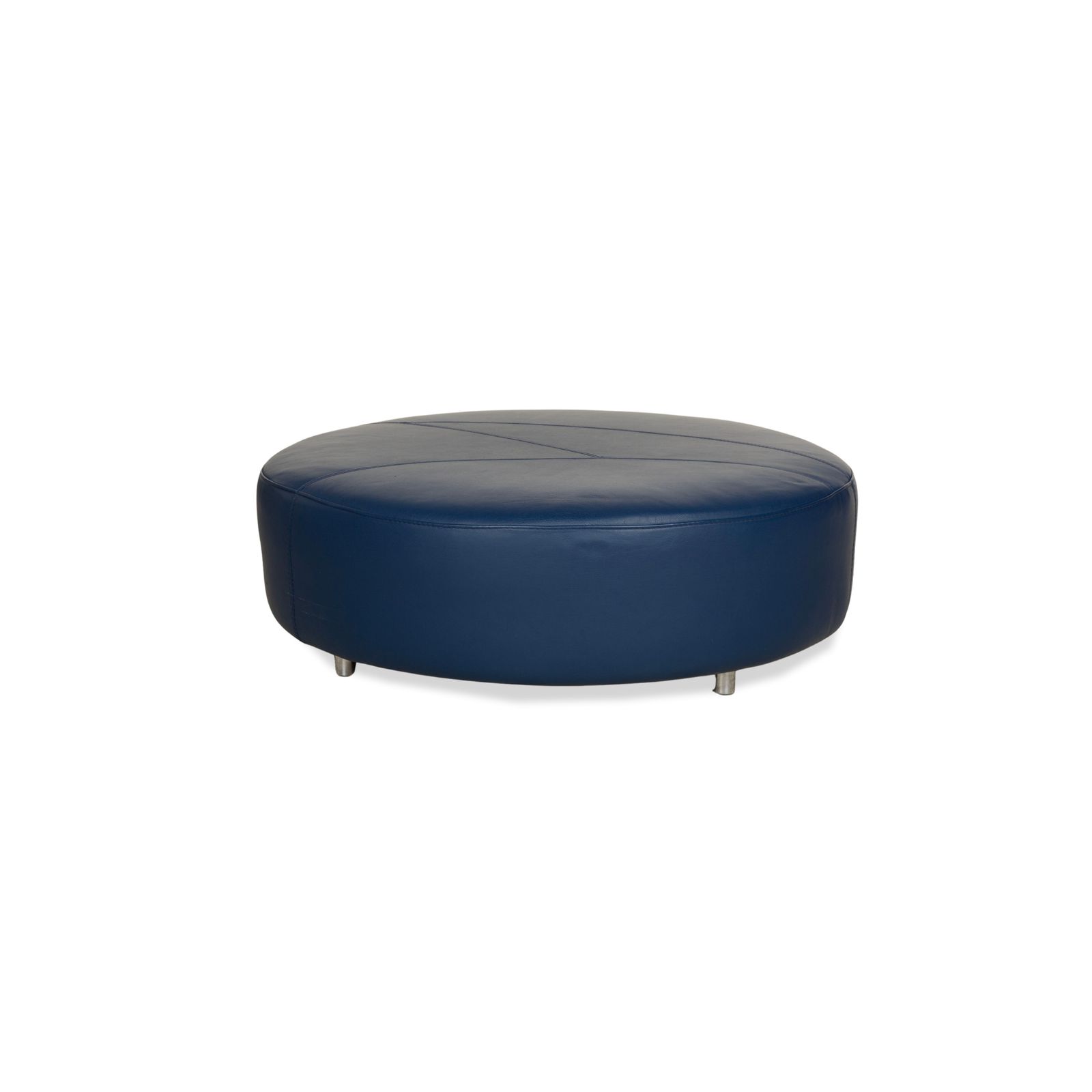 Roche Bobois Tangram Leather Stool Blue photo buy