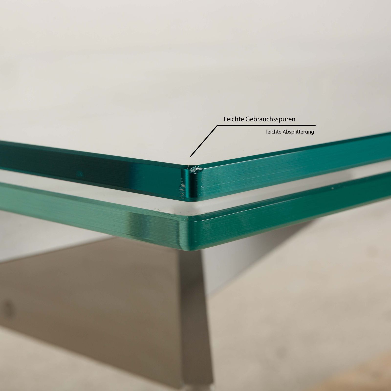 Table Cattelan Italia en verre argenté, 160-240 x 77 cm photo 1050.0