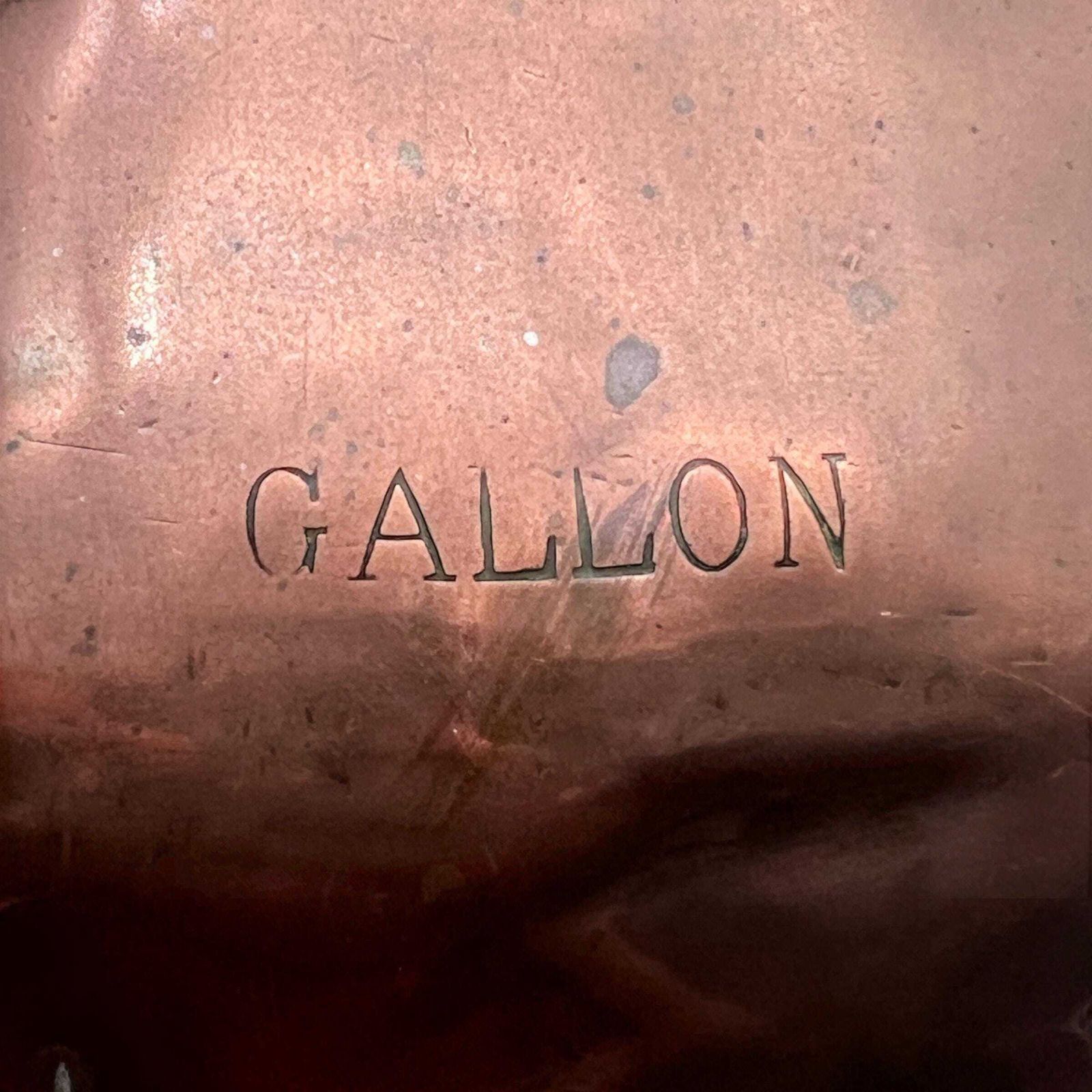 Antique Large Copper 1 Gallon Haystack Measuring Jug   George V   Thomas O Blake   58 Hatton Garden London   Country House Decor photo vintage