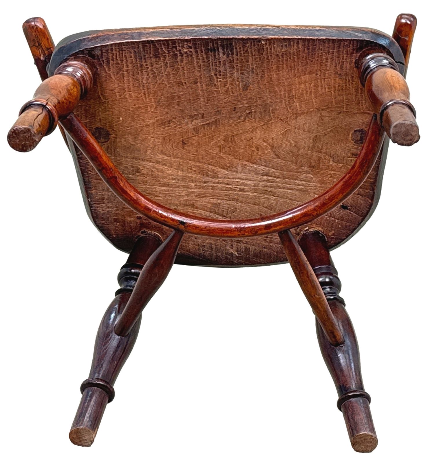 Yew Wood 19th Century Childs Windsor Armchair (England, Circa 1820) photo vintage