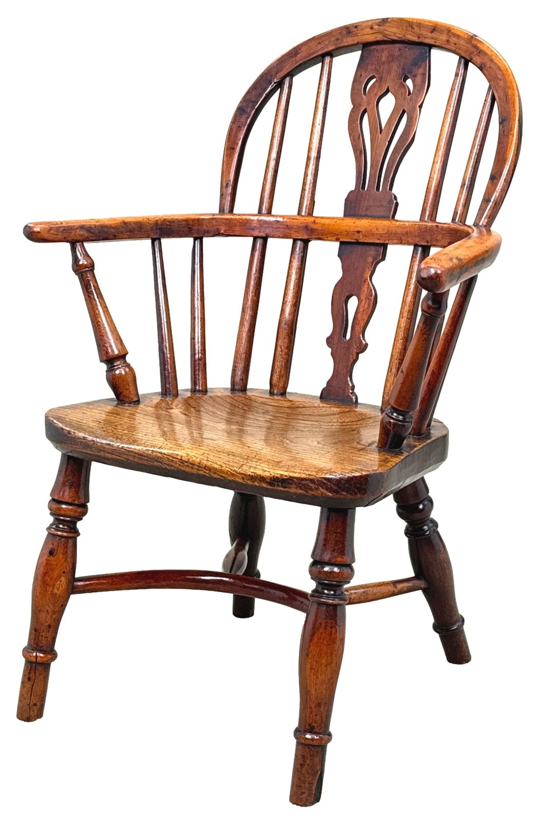 Yew Wood 19th Century Childs Windsor Armchair (England, Circa 1820)
