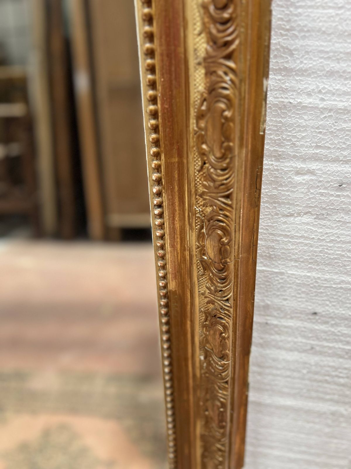 photo for sale Louis XV Style Mirror In Wood And Gilded Stucco, 20th Century