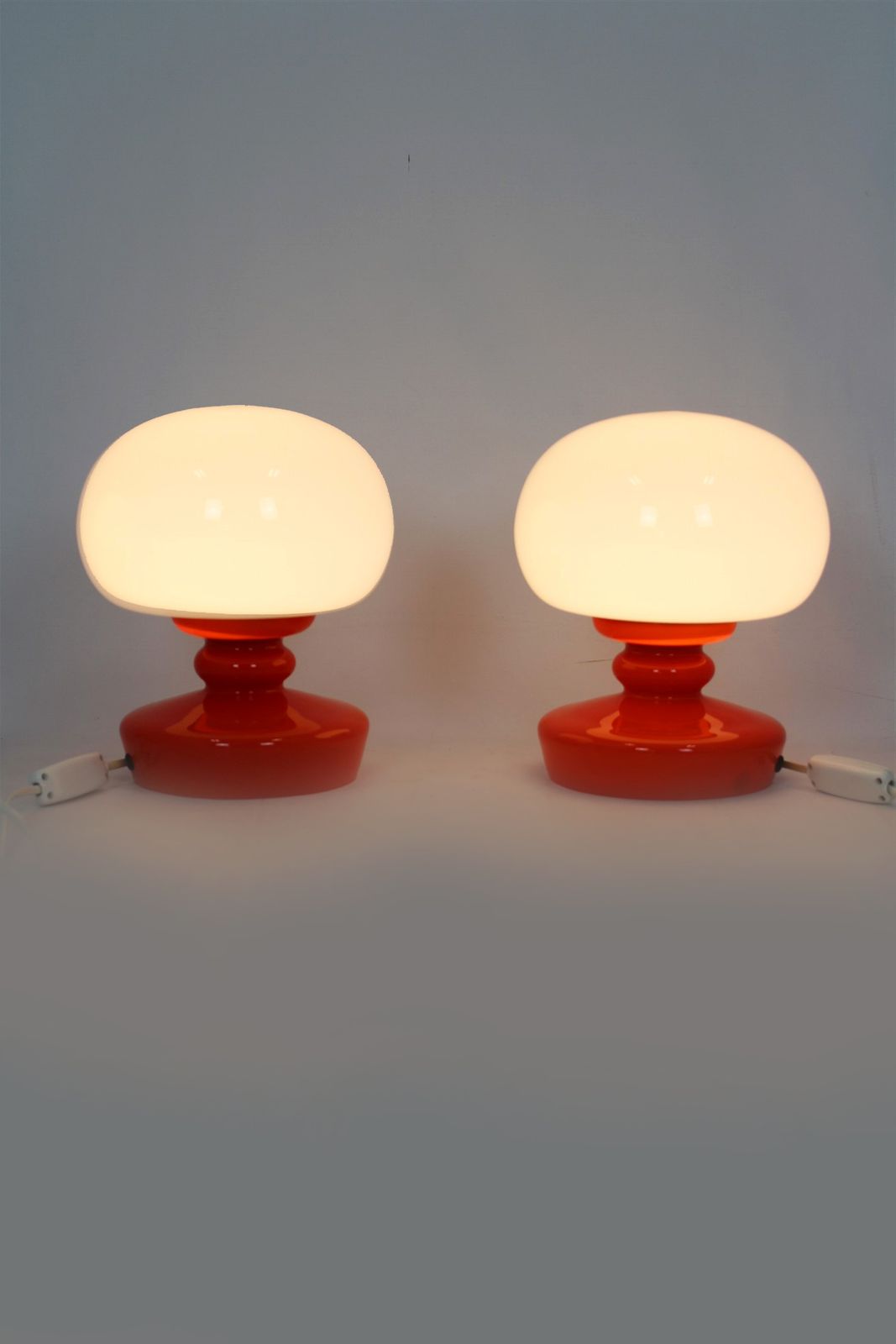 680.0 Glass Table Lamps By Stepan Tabery For Osvetlovaci Sklo, 1970s, Set Of 2 photo