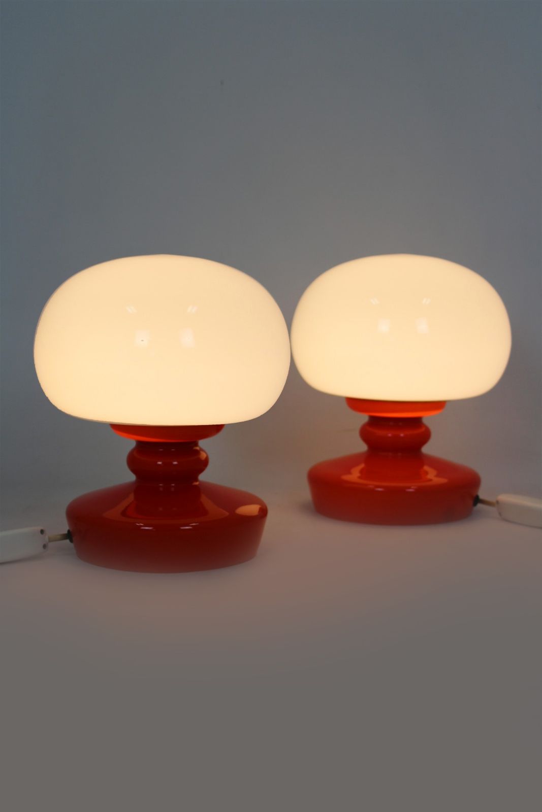 photo vinterior Glass Table Lamps By Stepan Tabery For Osvetlovaci Sklo, 1970s, Set Of 2