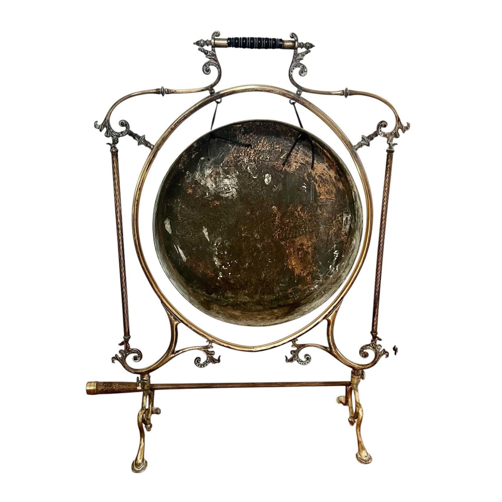 Antique Victorian Large Floor Standing Dinner Gong   Hallway Dinner Gong   Large Dining Room Dinner Gong   Home Decor   Dinner Parties photo buy
