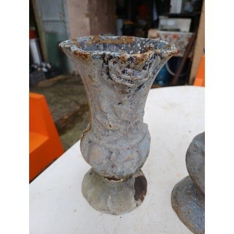 Lot Of 5 Cast Iron Vases 1900 From Charleville   Mézières photo vinterior