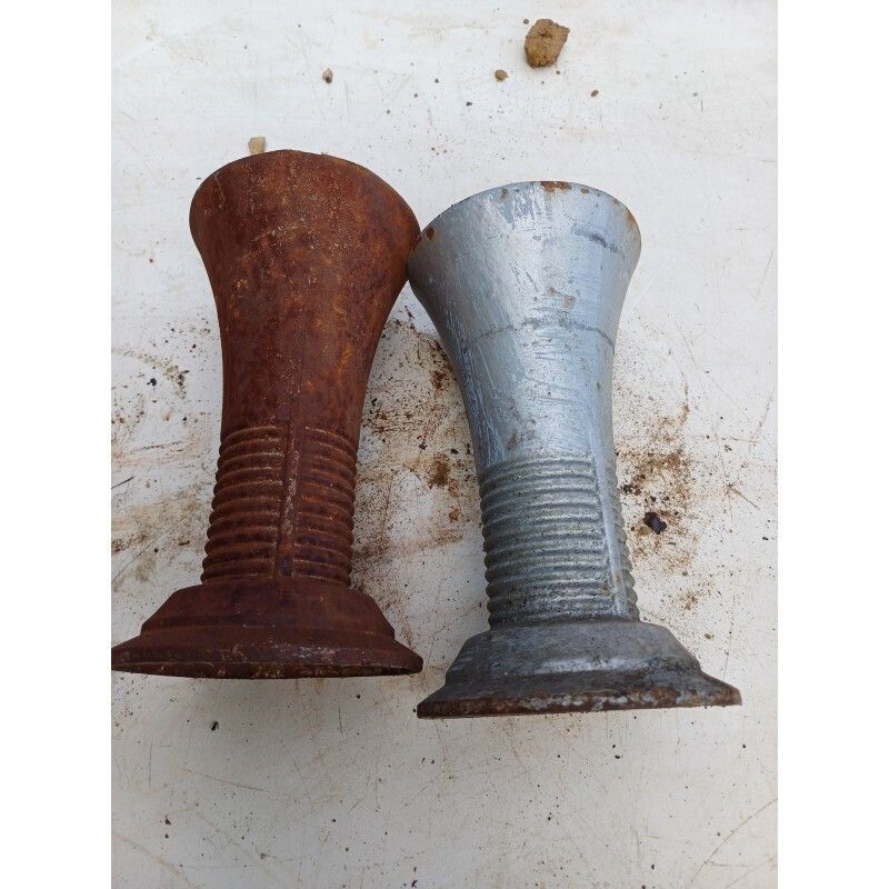 Pair Of Cast Iron Vases 1900 From Charleville Mézières photo vintage