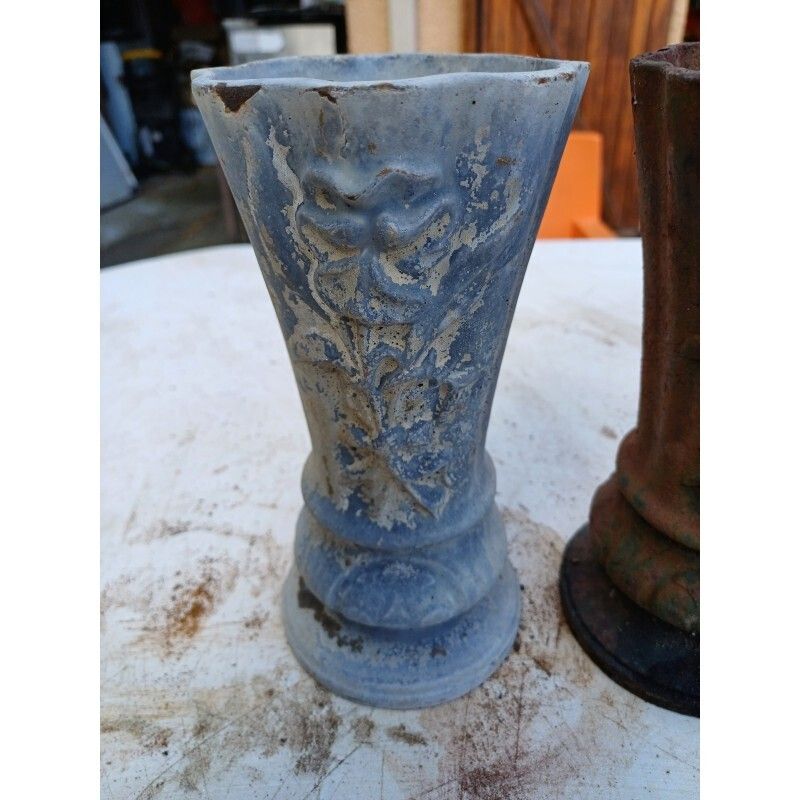 Pair Of Cast Iron Vases 1900 From Charleville Mézières photo Home Decor