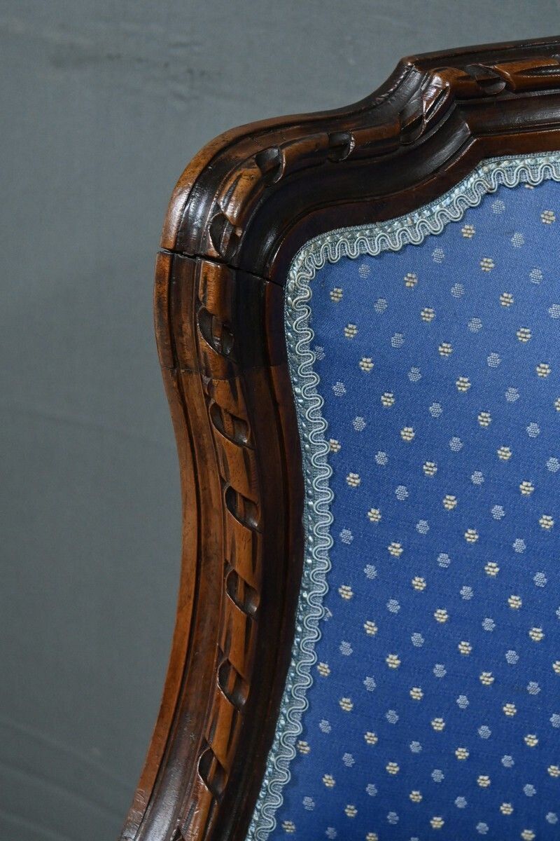 Louis XVI Style Beech Swivel Harpist Chair – Early 20th Century photo vinterior