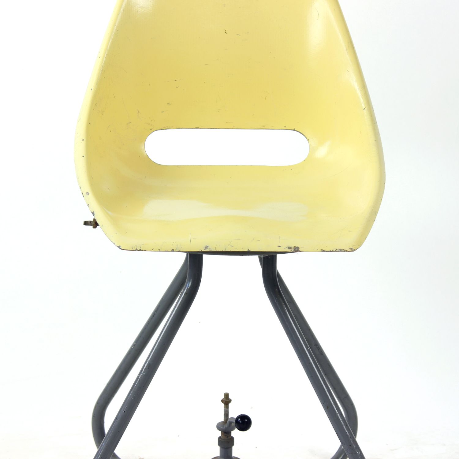 Yellow Tram Chair By Miroslav Navratil For Vertex, 1960s photo furniture
