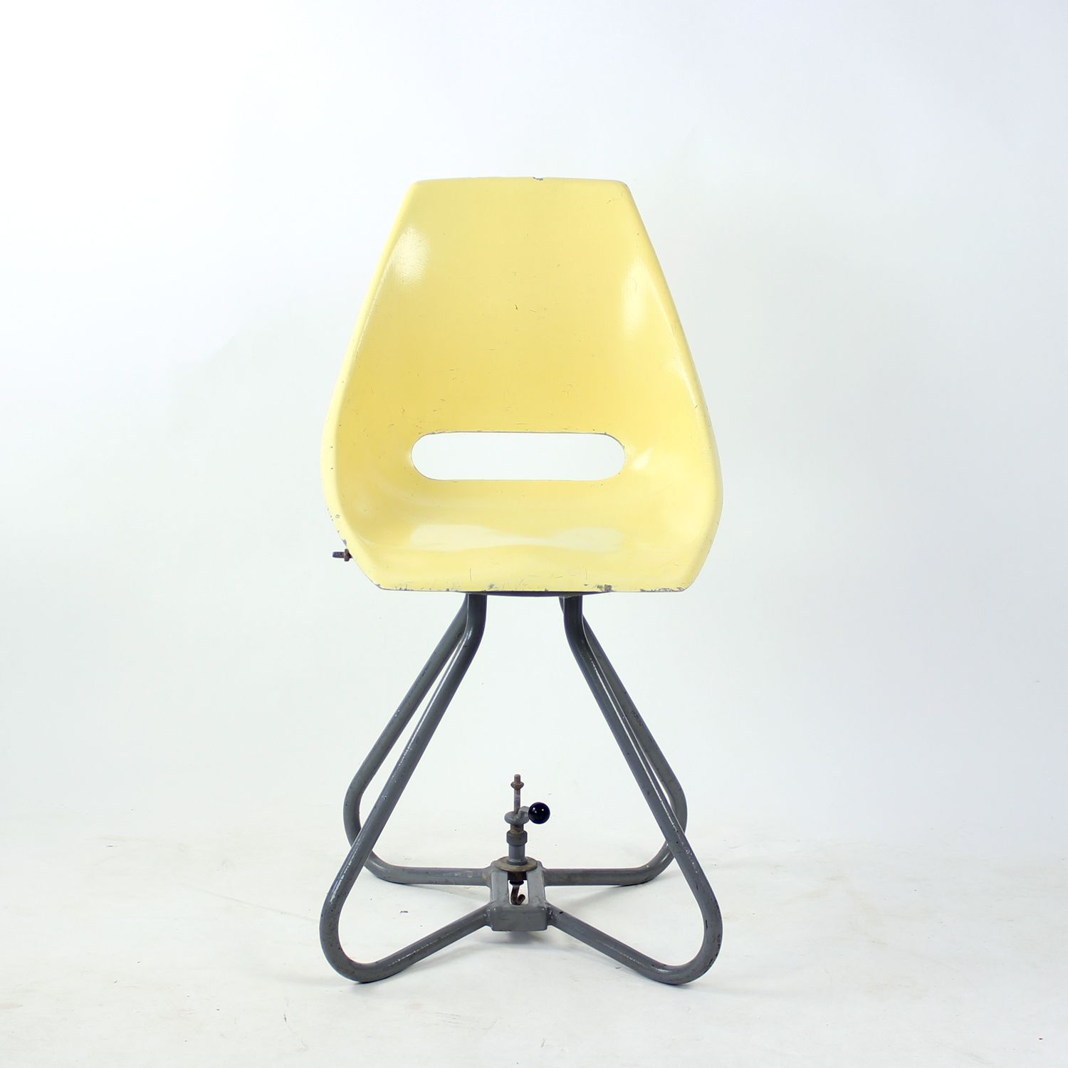 Yellow Tram Chair By Miroslav Navratil For Vertex, 1960s