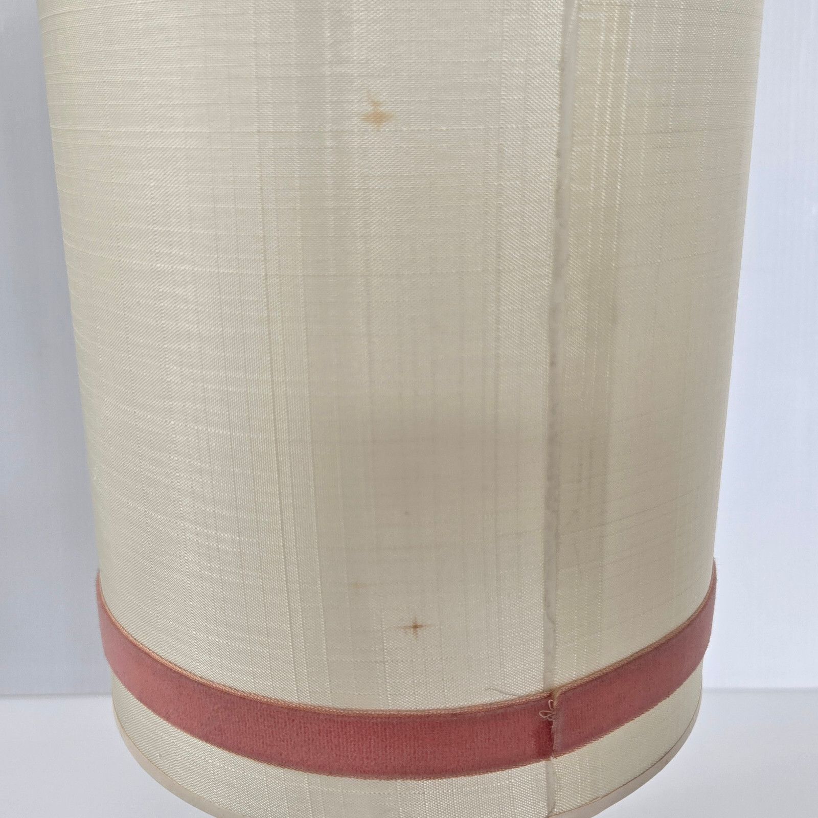 Vintage 1960s Old Pink Ceramic & Steel Brush Table Lamp 60s Retro photo vintage