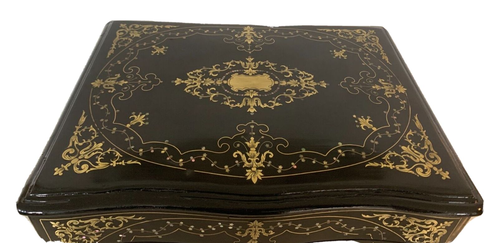 Complete Liquor Cellar Napoleon III Marquetry Ball Old Box photo furniture