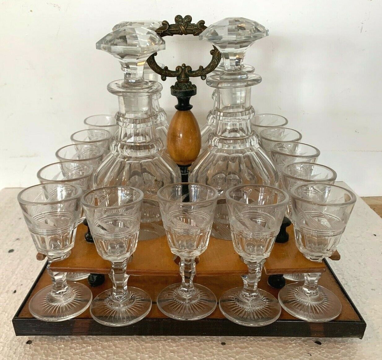 Charles X Style Lemon Wood Veneer Liquor Cellar 19th Century photo furniture