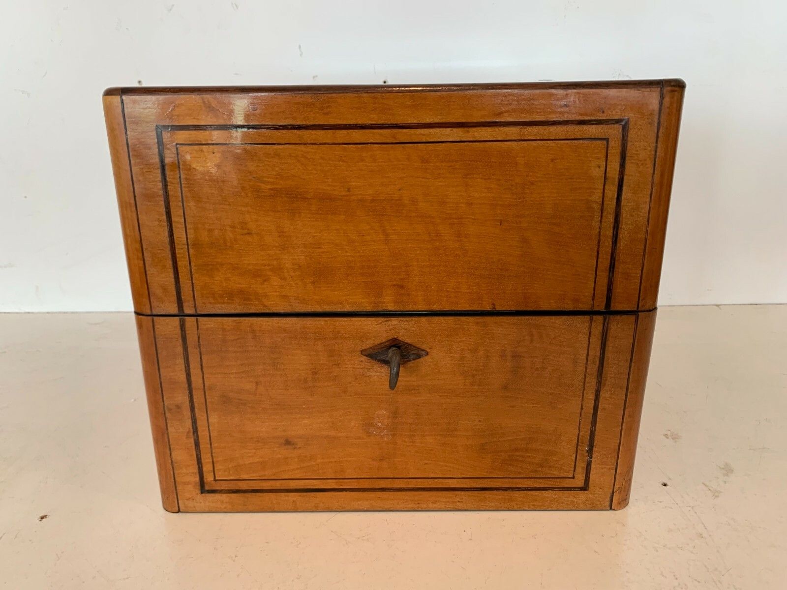 Charles X Style Lemon Wood Veneer Liquor Cellar 19th Century photo buy