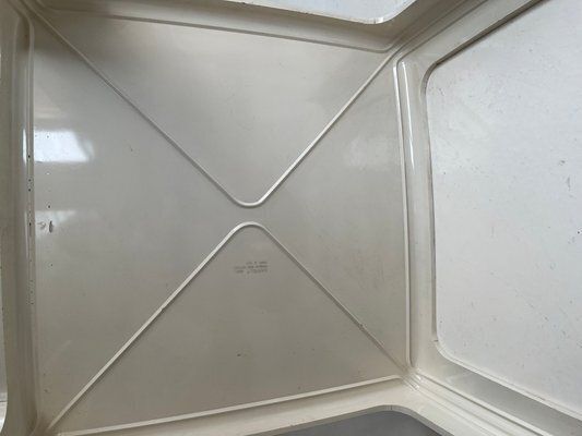Model 4984 Square Table In Moulded White Polyurethane By Gae Aulenti For Kartell, 1970s photo for sale