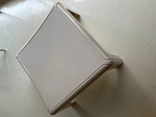 Model 4984 Square Table In Moulded White Polyurethane By Gae Aulenti For Kartell, 1970s photo 1229.0