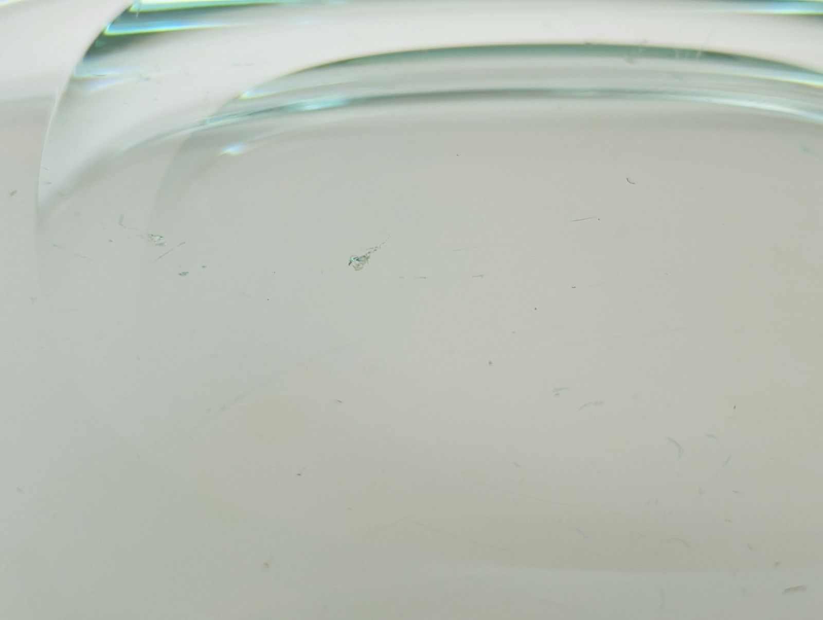 Grinded & Cut Aquamarine Glass Bowl/Centerpiece By Fontana Arte, 1960s photo Home Decor