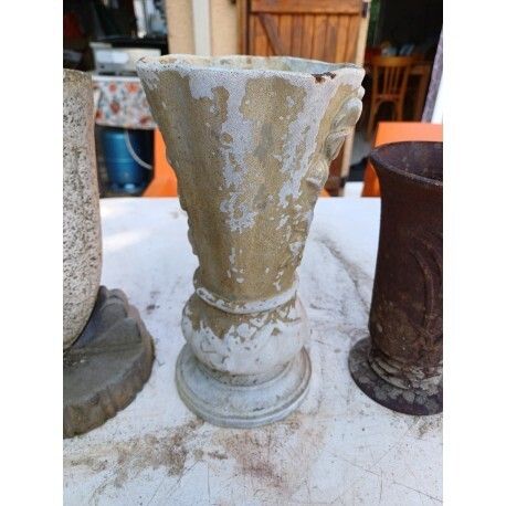 Lot De 3 Vases En Fonte 1900 De Charleville   Mézières photo for sale