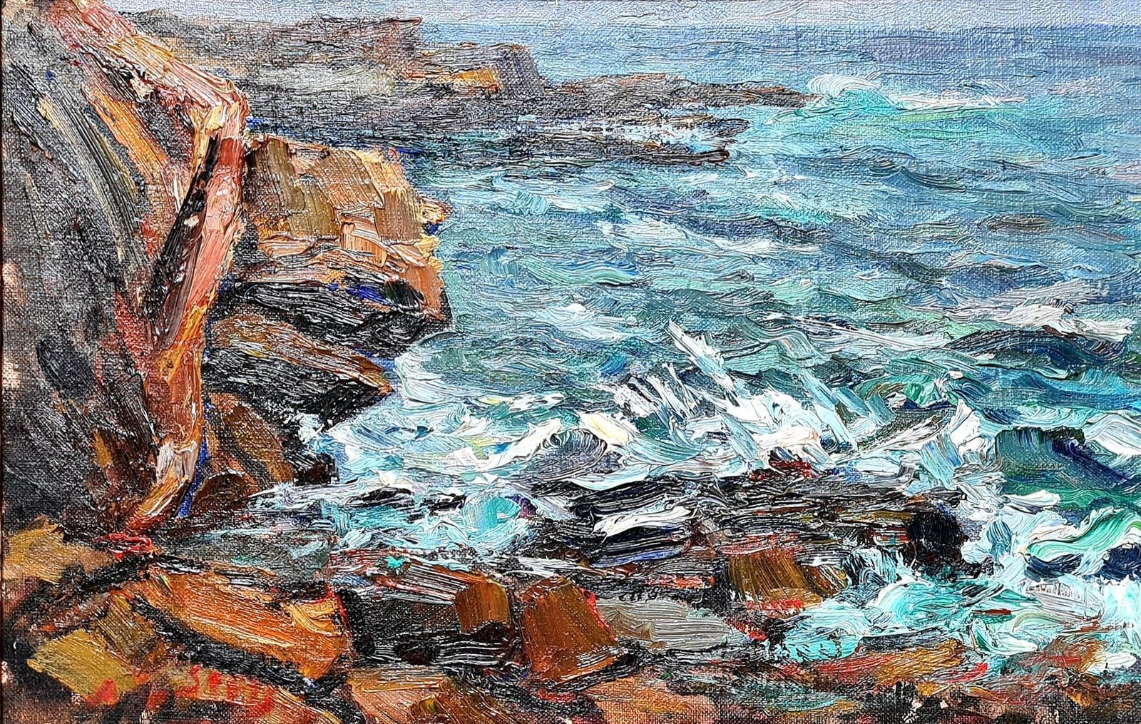 Expressionist Seascape, Bord De La Mer, Cassis, South Of France photo furniture