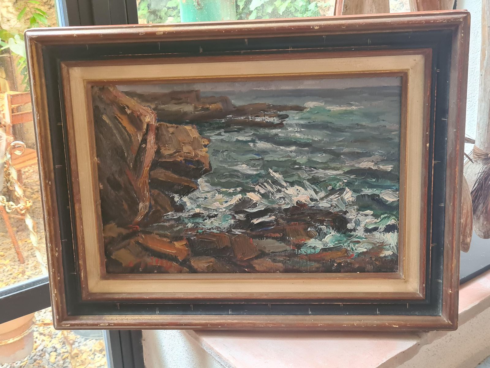 Art Expressionist Seascape, Bord De La Mer, Cassis, South Of France photo