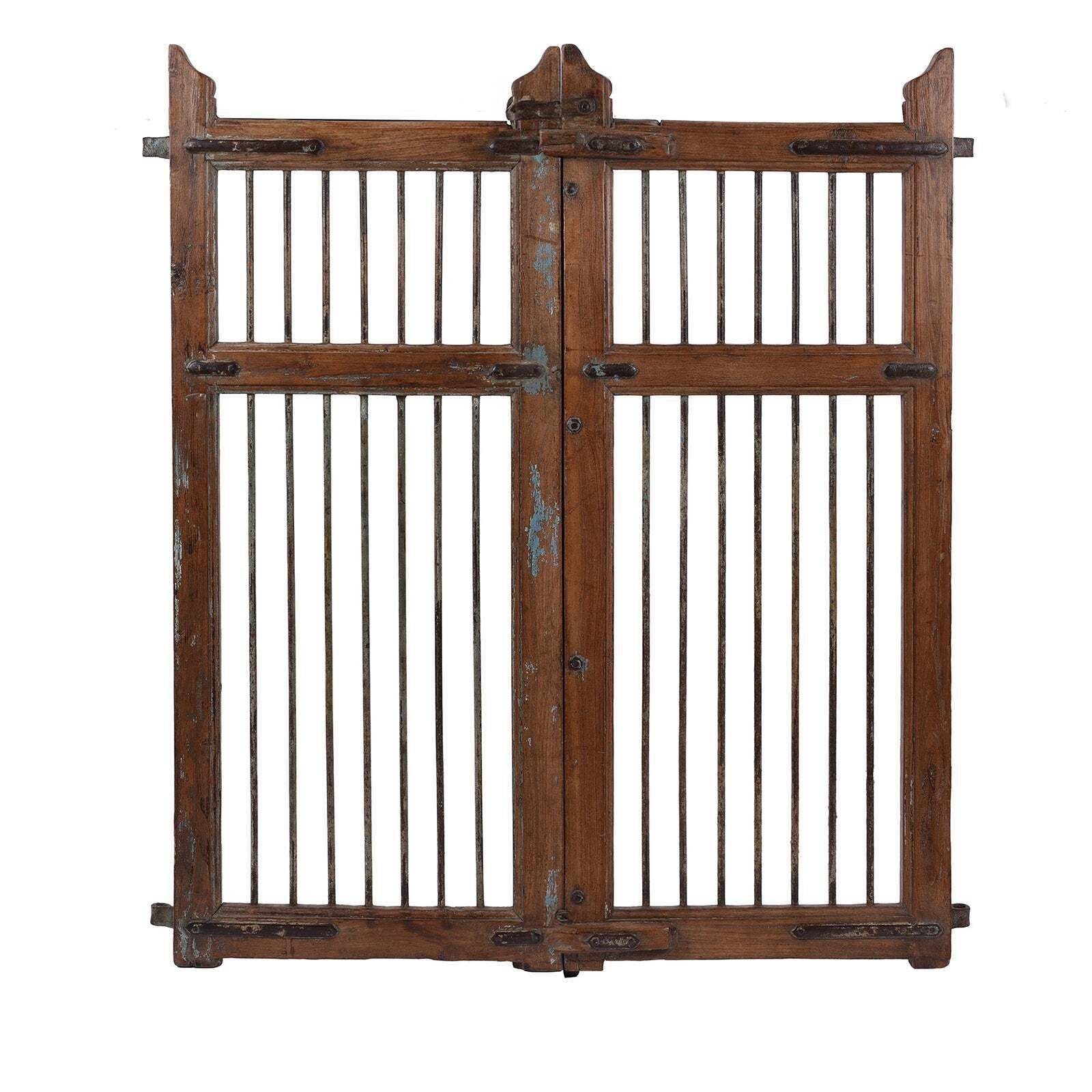 Indian Teak Dog Gate From Gujarat, 19th Century photo for sale
