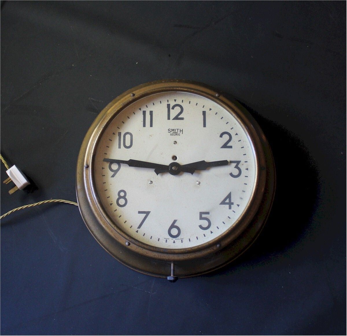 Smiths Sectric Metal Framed Industrial Wall Clock photo for sale