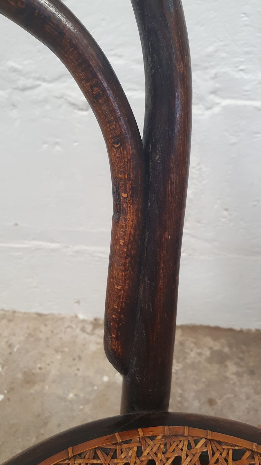 Very Rare Original Child's Size Thonet No. 14 Bentwood Chair With Cane Seat photo for sale