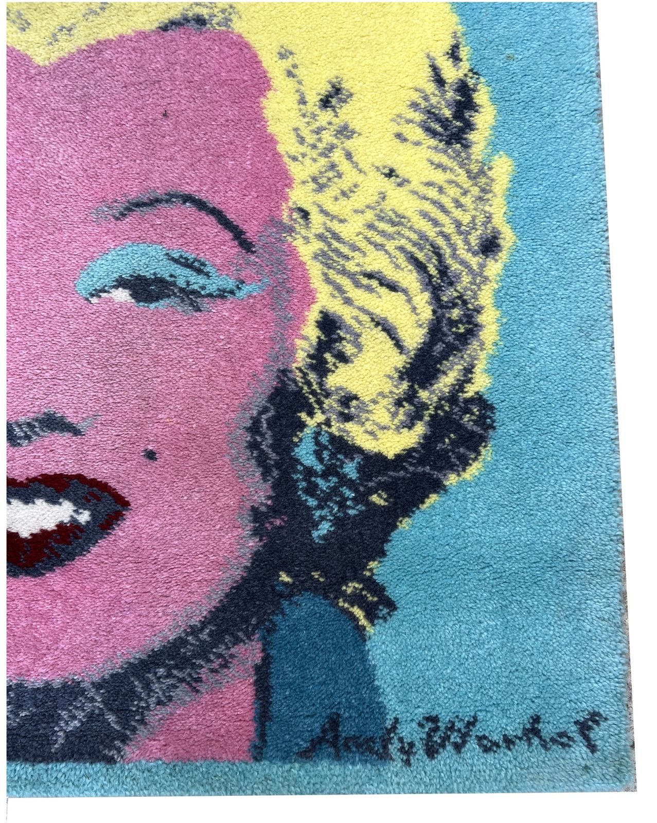Limited Edition Andy Warhol  Marilyn In Blue Runner Rug By Ege Art Line Axminster photo Textiles