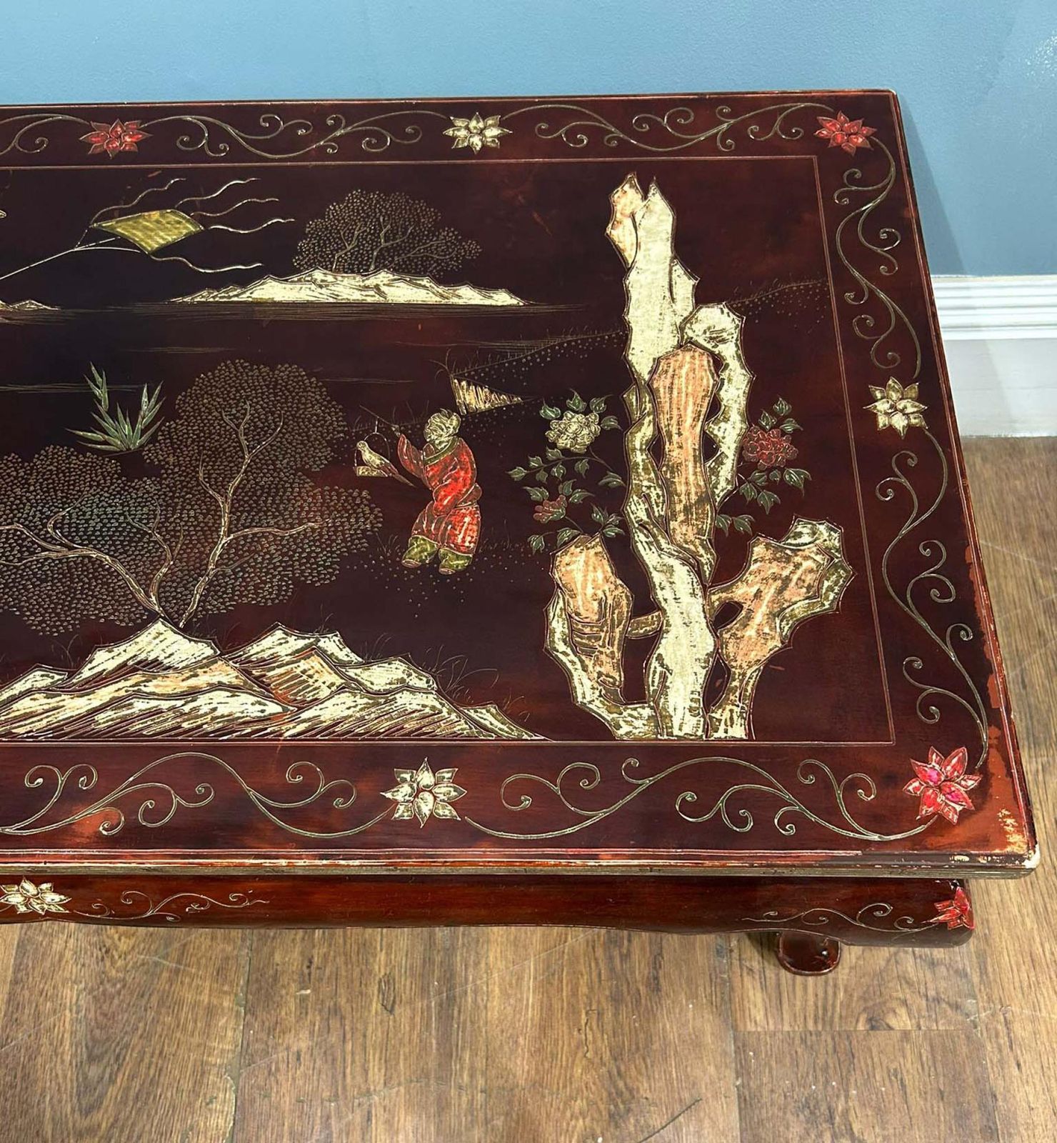 photo vinterior Chinese Lacquered Coffee Table Chinoiserie