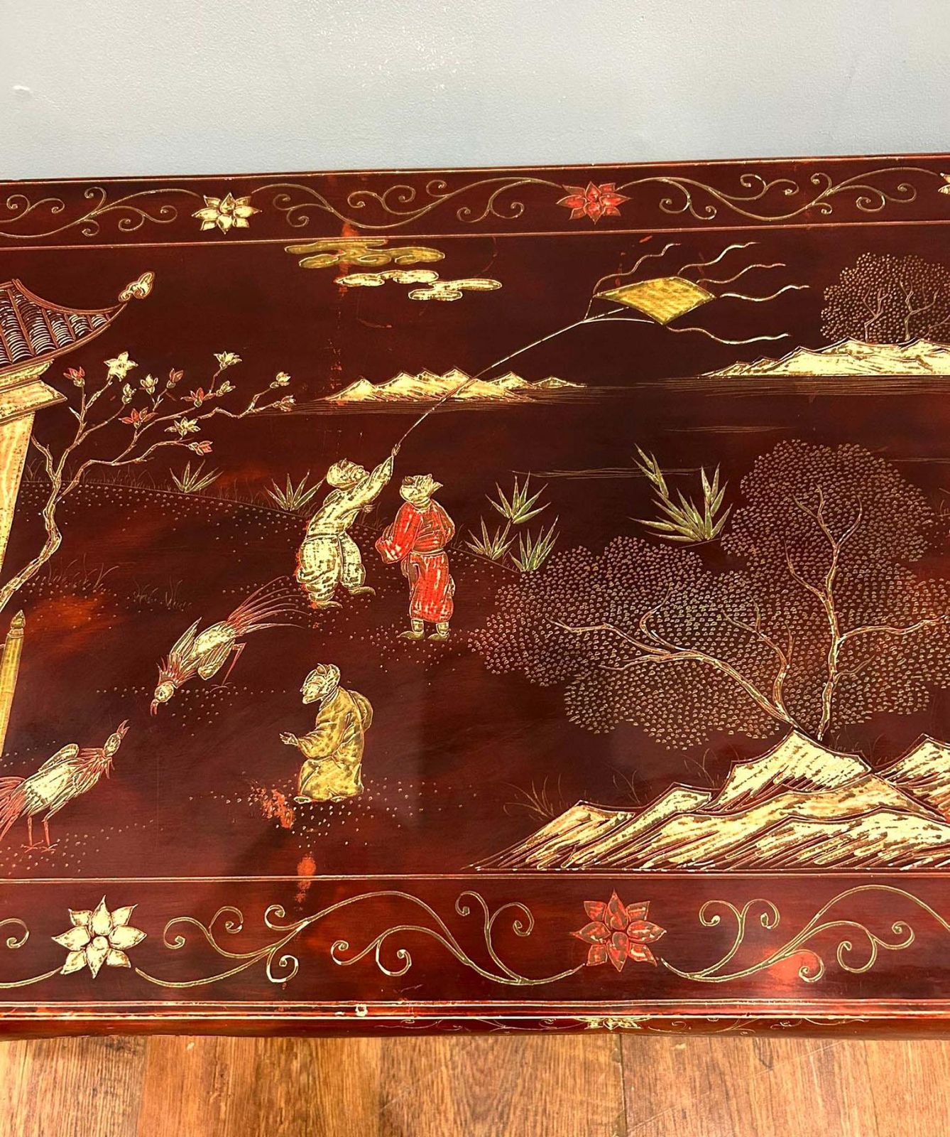 photo buy Chinese Lacquered Coffee Table Chinoiserie